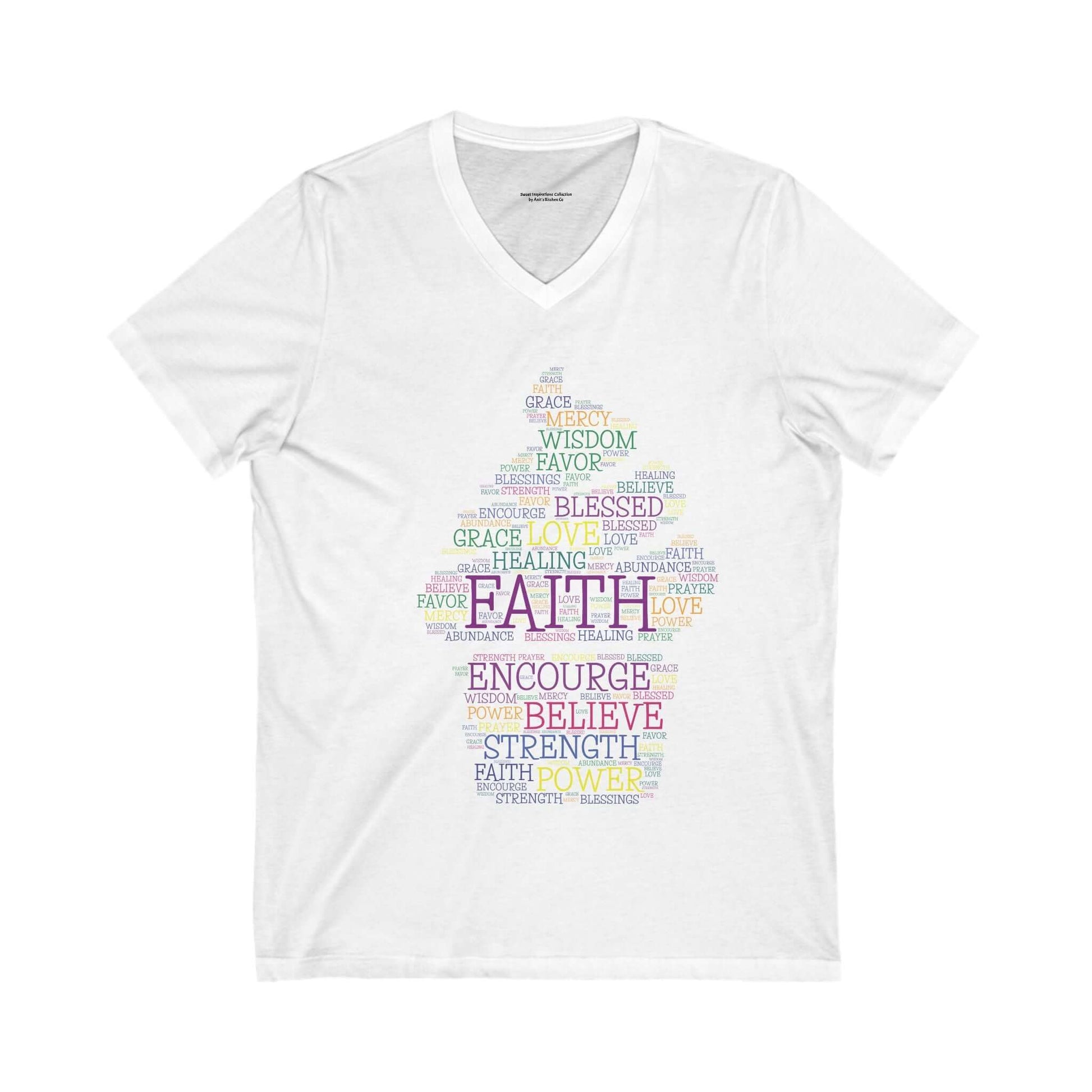 Faith-Inspired V-Neck Tee - Sweet Inspirations Collection by Anita's Kitchen Co - Anita's Kitchen Co