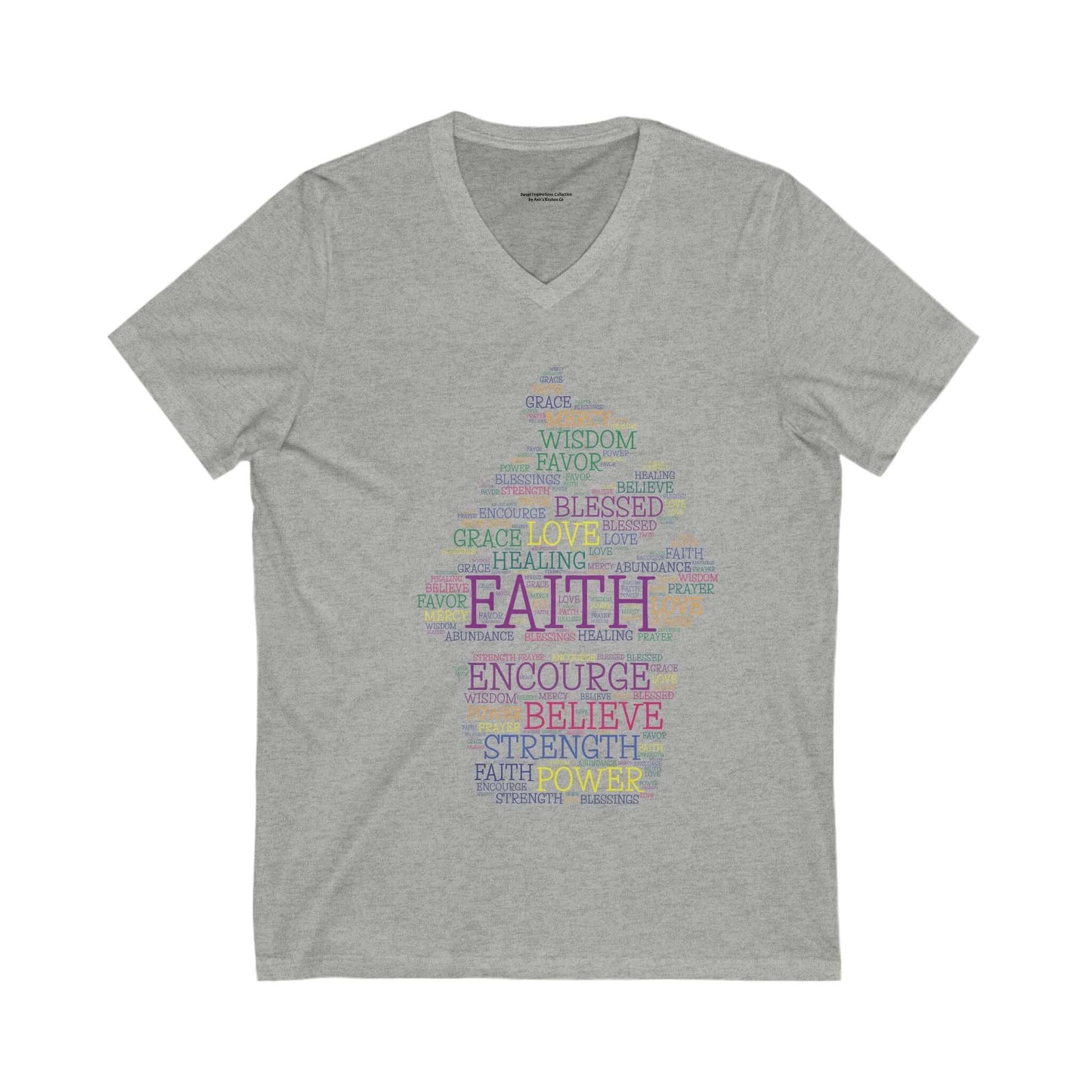 Faith-Inspired V-Neck Tee - Sweet Inspirations Collection by Anita's Kitchen Co - Anita's Kitchen Co